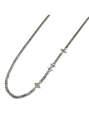 Louis Vuitton Monogram Low Necklace Metal Silver